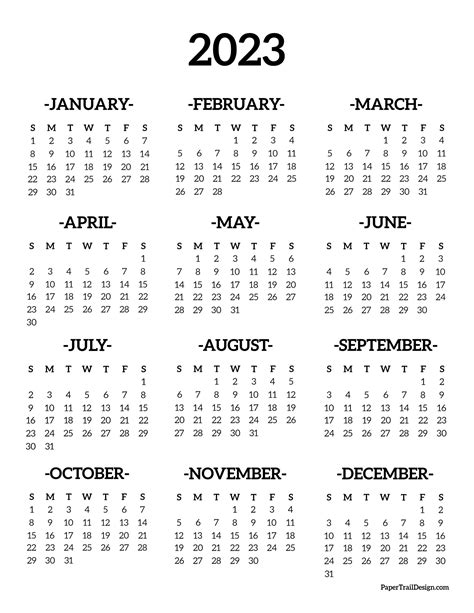 2023 yearly calendar one page|2023 full calendar printable.